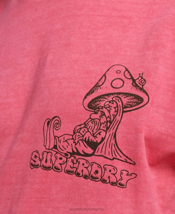 Superdry tricou grafic în pădure îmbrăcăminte roz bărbați JX0Z4793