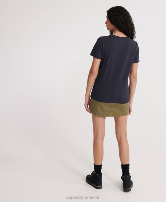 Superdry tricou haine de lucru îmbrăcăminte marina femei JX0Z2863