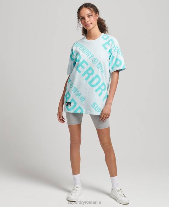 Superdry tricou imprimat cu sigla code core îmbrăcăminte verde femei JX0Z2835