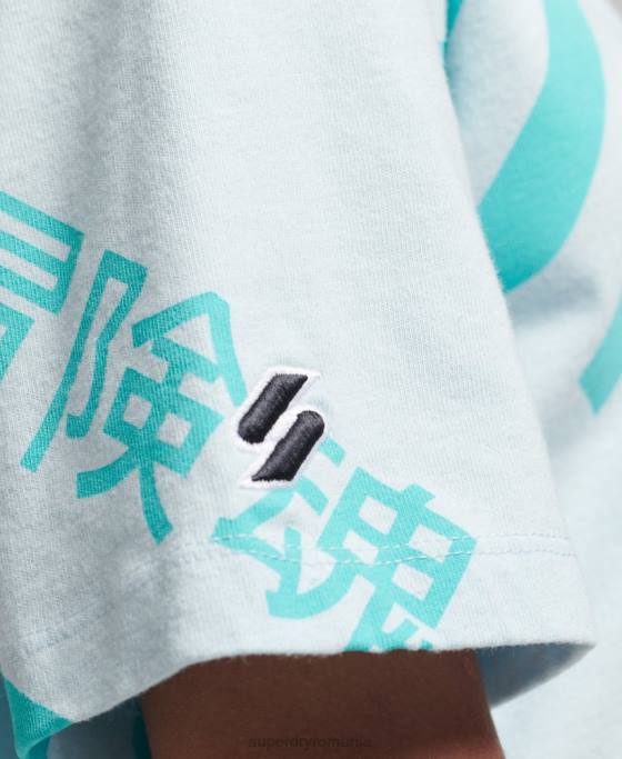 Superdry tricou imprimat cu sigla code core îmbrăcăminte verde femei JX0Z2835
