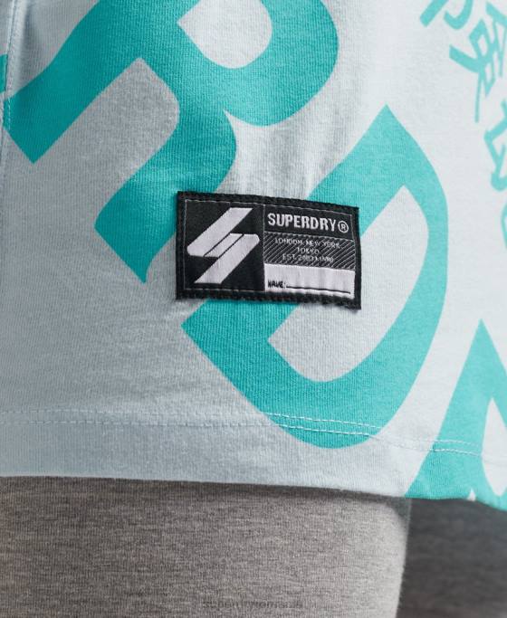 Superdry tricou imprimat cu sigla code core îmbrăcăminte verde femei JX0Z2835