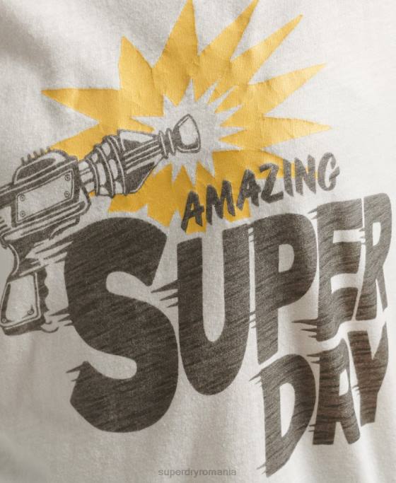 Superdry tricou indie vintage îmbrăcăminte cremă femei JX0Z6221