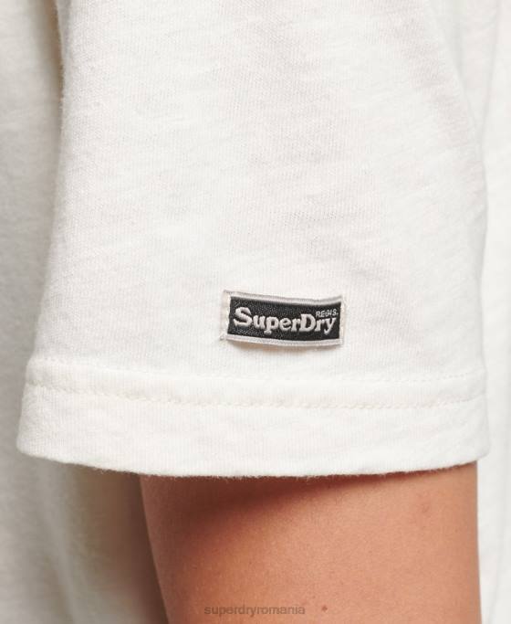 Superdry tricou indie vintage îmbrăcăminte cremă femei JX0Z6221