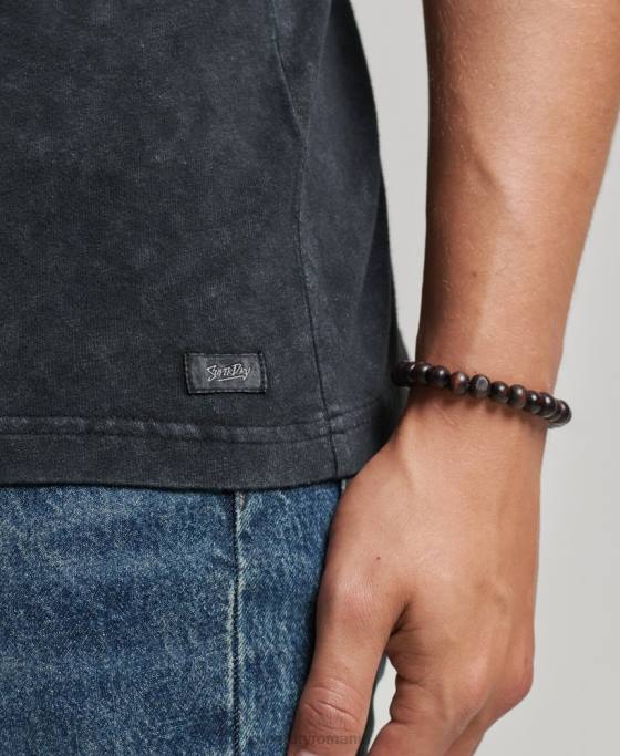 Superdry tricou indie îmbrăcăminte negru bărbați JX0Z4867