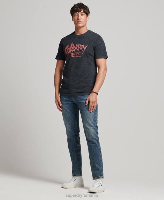 Superdry tricou indie îmbrăcăminte negru bărbați JX0Z4867
