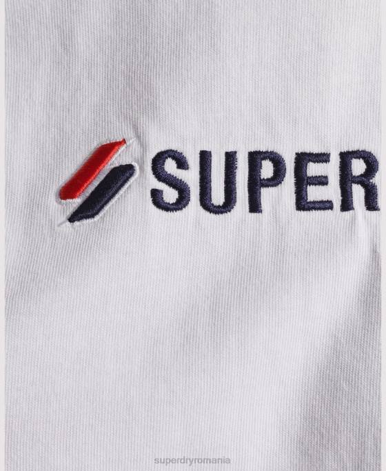 Superdry tricou largi aplicat cu logo îmbrăcăminte alb femei JX0Z2673