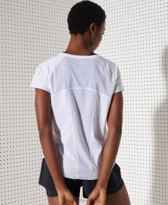 Superdry tricou liber de alergare îmbrăcăminte alb femei JX0Z2844