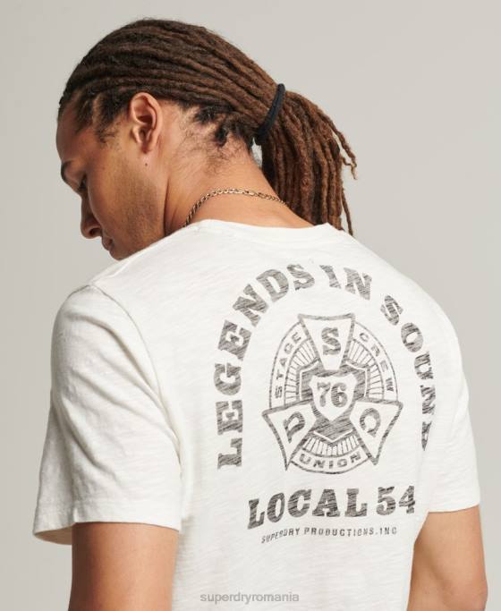 Superdry tricou magazin de produse vintage îmbrăcăminte cremă bărbați JX0Z4949
