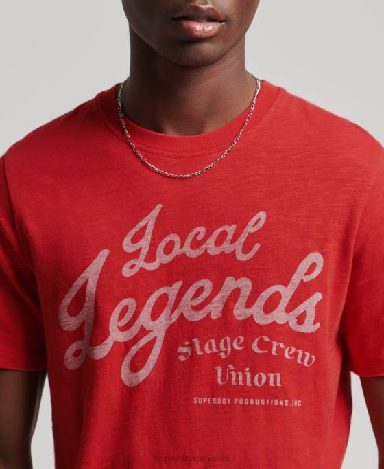 Superdry tricou magazin de produse vintage îmbrăcăminte roșu bărbați JX0Z4976