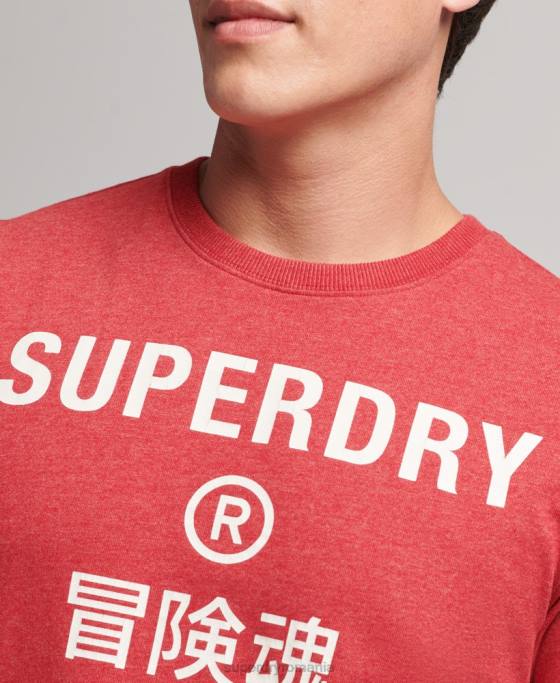 Superdry tricou marl cu logo corporativ de epocă îmbrăcăminte roșu bărbați JX0Z4826