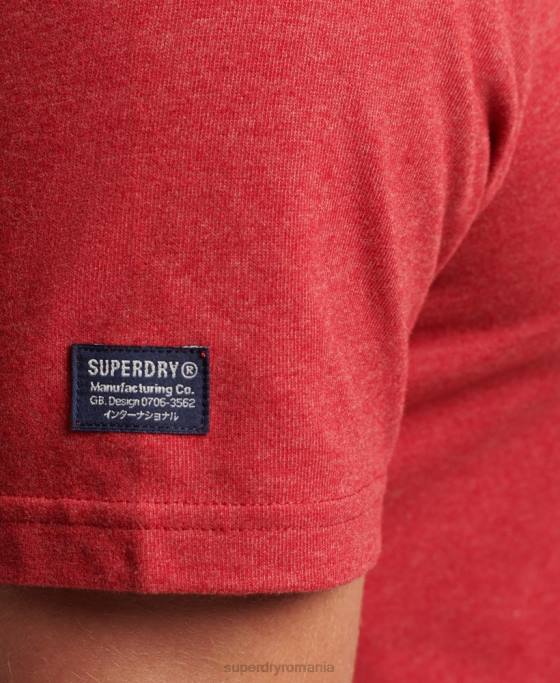 Superdry tricou marl cu logo corporativ de epocă îmbrăcăminte roșu bărbați JX0Z4826
