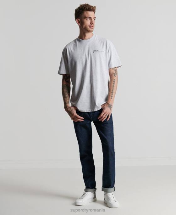 Superdry tricou micro top reciclat îmbrăcăminte gri deschis bărbați JX0Z4960