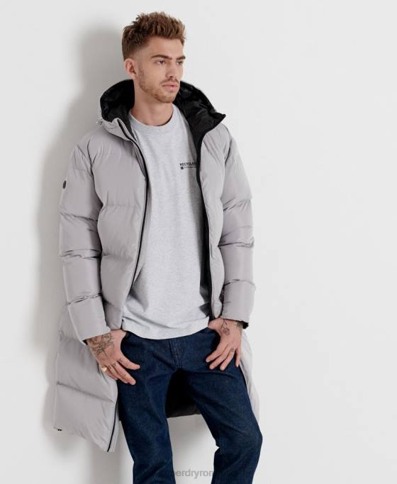 Superdry tricou micro top reciclat îmbrăcăminte gri deschis bărbați JX0Z4960