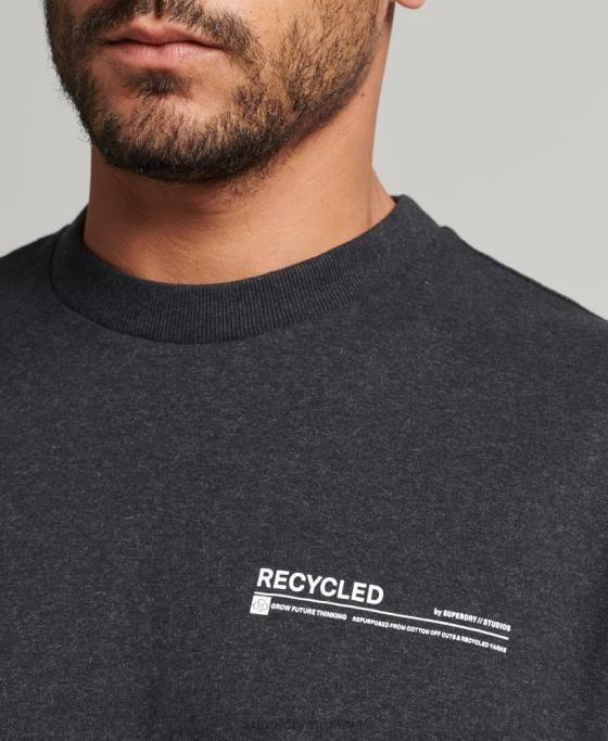 Superdry tricou micro top reciclat îmbrăcăminte negru bărbați JX0Z4942