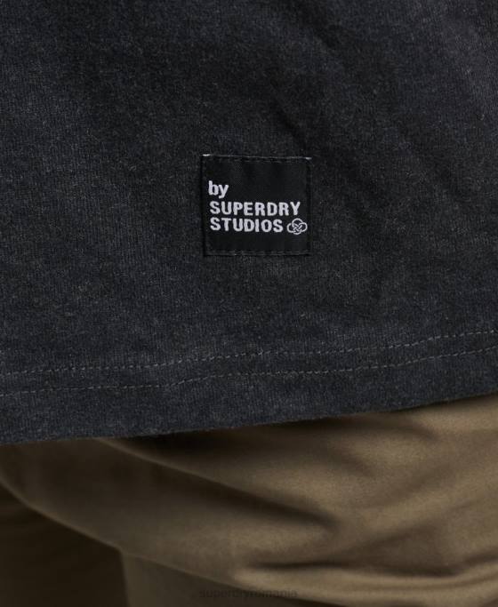 Superdry tricou micro top reciclat îmbrăcăminte negru bărbați JX0Z4942