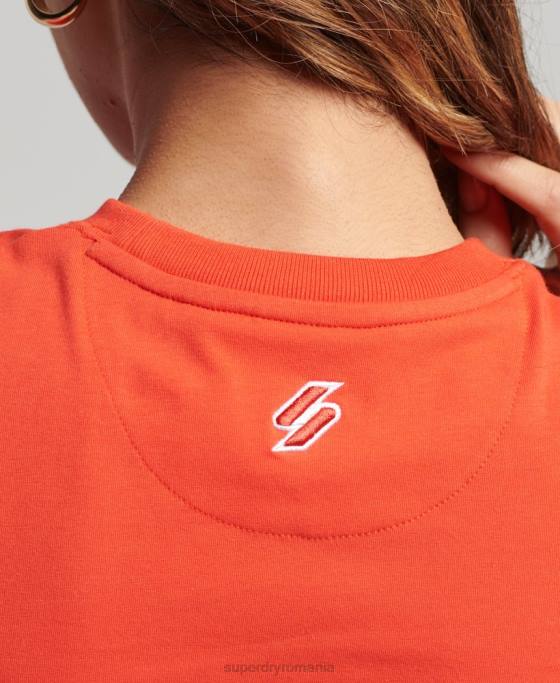 Superdry tricou minuscul grafic îmbrăcăminte roșu femei JX0Z2214