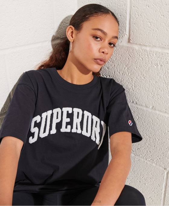 Superdry tricou mono arc varsity îmbrăcăminte marina femei JX0Z6299