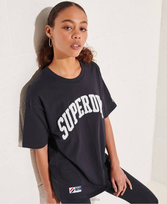 Superdry tricou mono arc varsity îmbrăcăminte marina femei JX0Z6299