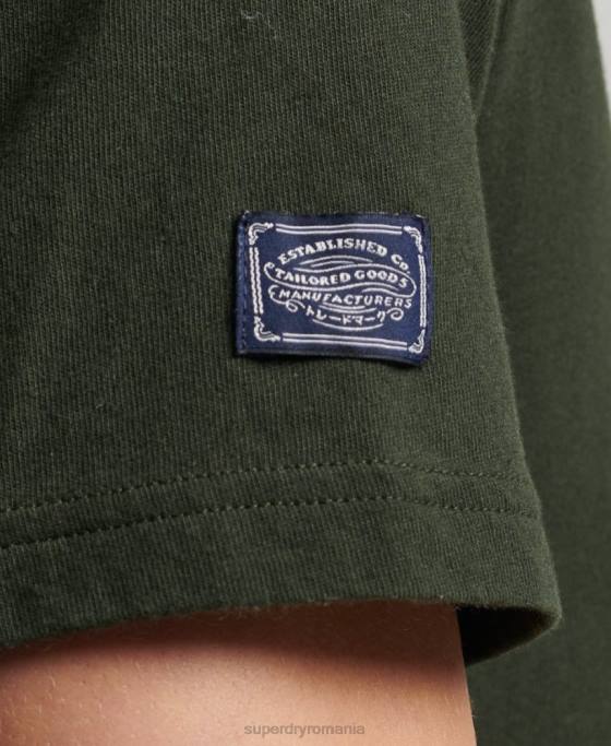 Superdry tricou narativ cu logo vintage îmbrăcăminte verde bărbați JX0Z4795