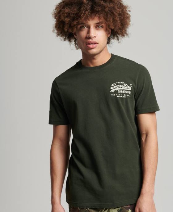 Superdry tricou narativ cu logo vintage îmbrăcăminte verde bărbați JX0Z4795