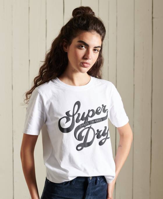 Superdry tricou negru îmbrăcăminte alb femei JX0Z6269