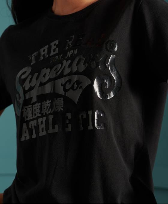 Superdry tricou negru îmbrăcăminte negru femei JX0Z2862