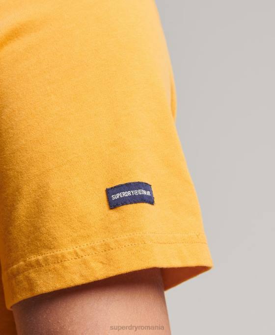 Superdry tricou pentru facultate în stil scenariu îmbrăcăminte galben bărbați JX0Z4948