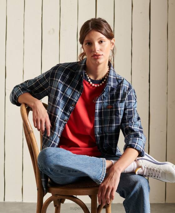 Superdry tricou pentru facultate în stil scenariu îmbrăcăminte roșu femei JX0Z2857