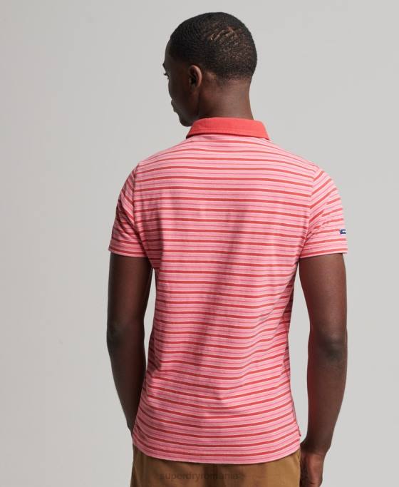 Superdry tricou polo academy din bumbac organic îmbrăcăminte roșu bărbați JX0Z6501
