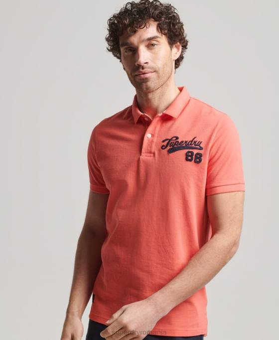 Superdry tricou polo superstat îmbrăcăminte roz bărbați JX0Z68