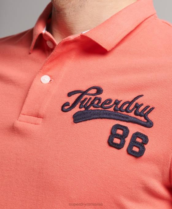 Superdry tricou polo superstat îmbrăcăminte roz bărbați JX0Z68