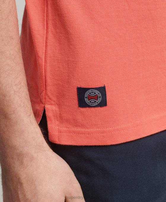 Superdry tricou polo superstat îmbrăcăminte roz bărbați JX0Z68