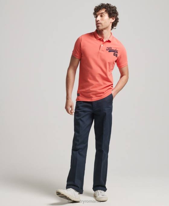 Superdry tricou polo superstat îmbrăcăminte roz bărbați JX0Z68