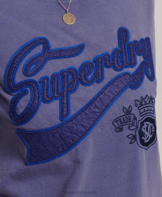 Superdry tricou pride  craft îmbrăcăminte albastru inchis femei JX0Z2764
