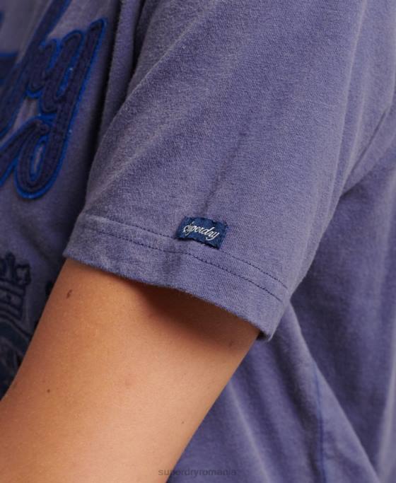 Superdry tricou pride  craft îmbrăcăminte albastru inchis femei JX0Z2764