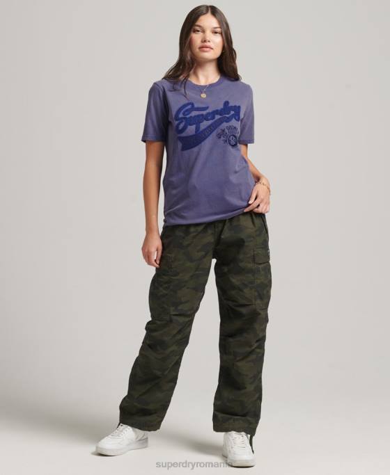 Superdry tricou pride  craft îmbrăcăminte albastru inchis femei JX0Z2764