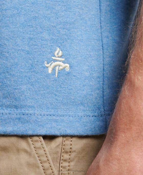 Superdry tricou raglan atletic vintage din bumbac organic îmbrăcăminte albastru inchis bărbați JX0Z89