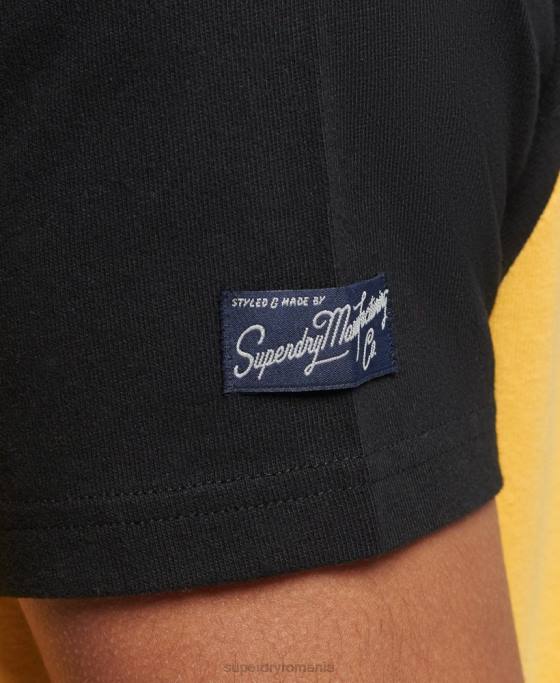 Superdry tricou raglan cu logo core îmbrăcăminte galben bărbați JX0Z4860