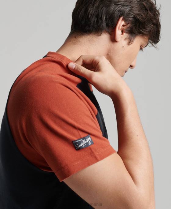 Superdry tricou raglan cu logo core îmbrăcăminte marina bărbați JX0Z4842