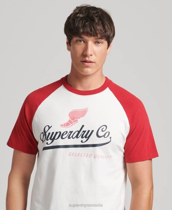 Superdry tricou raglan grafic Ahile îmbrăcăminte cremă bărbați JX0Z4802