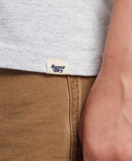 Superdry tricou raglan reciclat îmbrăcăminte gri femei JX0Z6287