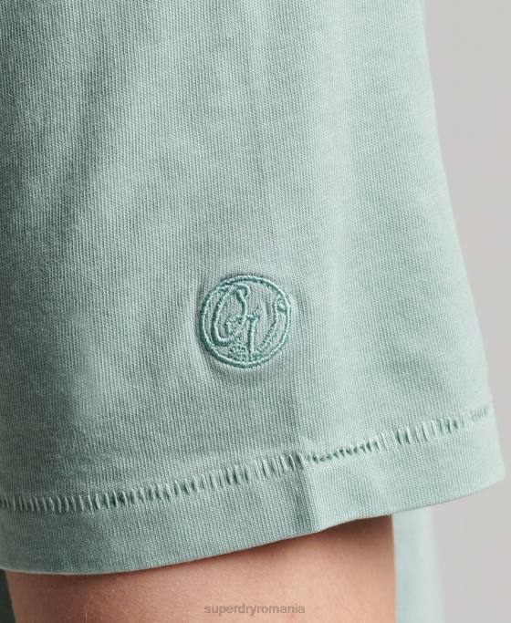 Superdry tricou ranchero vintage surfer din bumbac organic îmbrăcăminte albastru deschis bărbați JX0Z4886