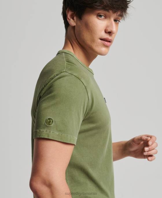 Superdry tricou ranchero vintage surfer din bumbac organic îmbrăcăminte kaki bărbați JX0Z4946
