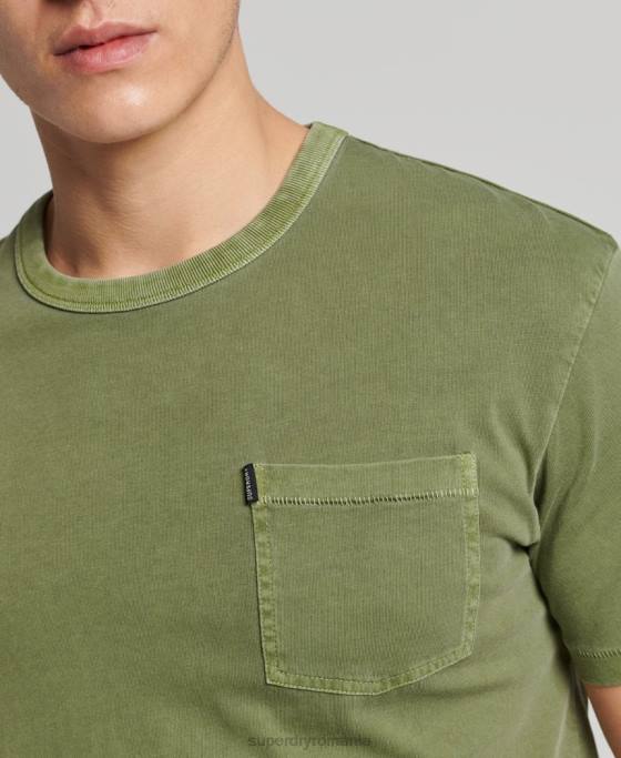 Superdry tricou ranchero vintage surfer din bumbac organic îmbrăcăminte kaki bărbați JX0Z4946