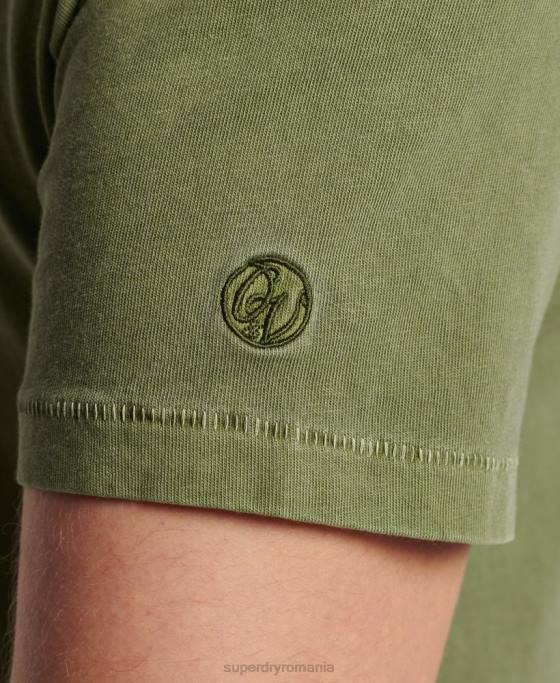 Superdry tricou ranchero vintage surfer din bumbac organic îmbrăcăminte kaki bărbați JX0Z4946