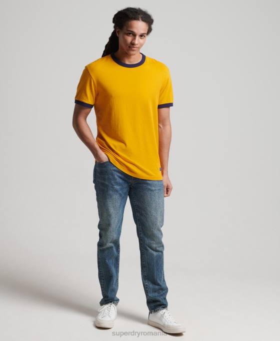 Superdry tricou relaxat vintage din bumbac organic îmbrăcăminte aur bărbați JX0Z4933