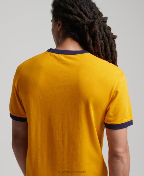Superdry tricou relaxat vintage din bumbac organic îmbrăcăminte aur bărbați JX0Z4933