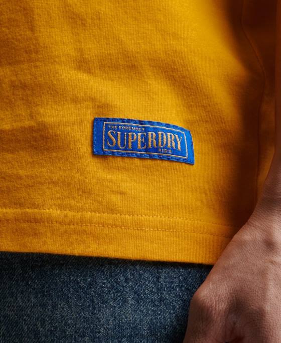 Superdry tricou relaxat vintage din bumbac organic îmbrăcăminte aur bărbați JX0Z4933
