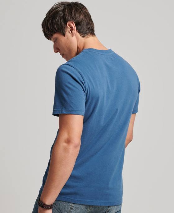 Superdry tricou scriitor de semne vintage îmbrăcăminte albastru bărbați JX0Z4850