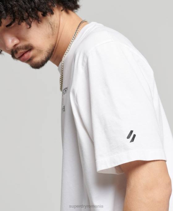 Superdry tricou sport code core îmbrăcăminte alb bărbați JX0Z4920
